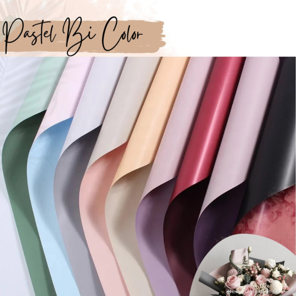 

Kertas Cellophane Buket 2 Warna - Wrapping Pastel Color Flower - Wrapping Cellophane 2 Tone
