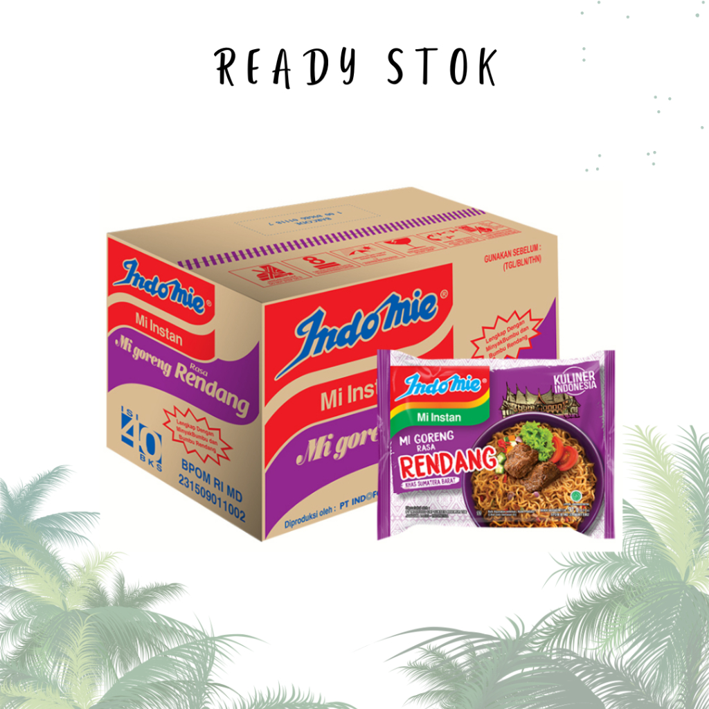 

Mie Instan/ Indomie Goreng Rendang 40x91gr (Karton)