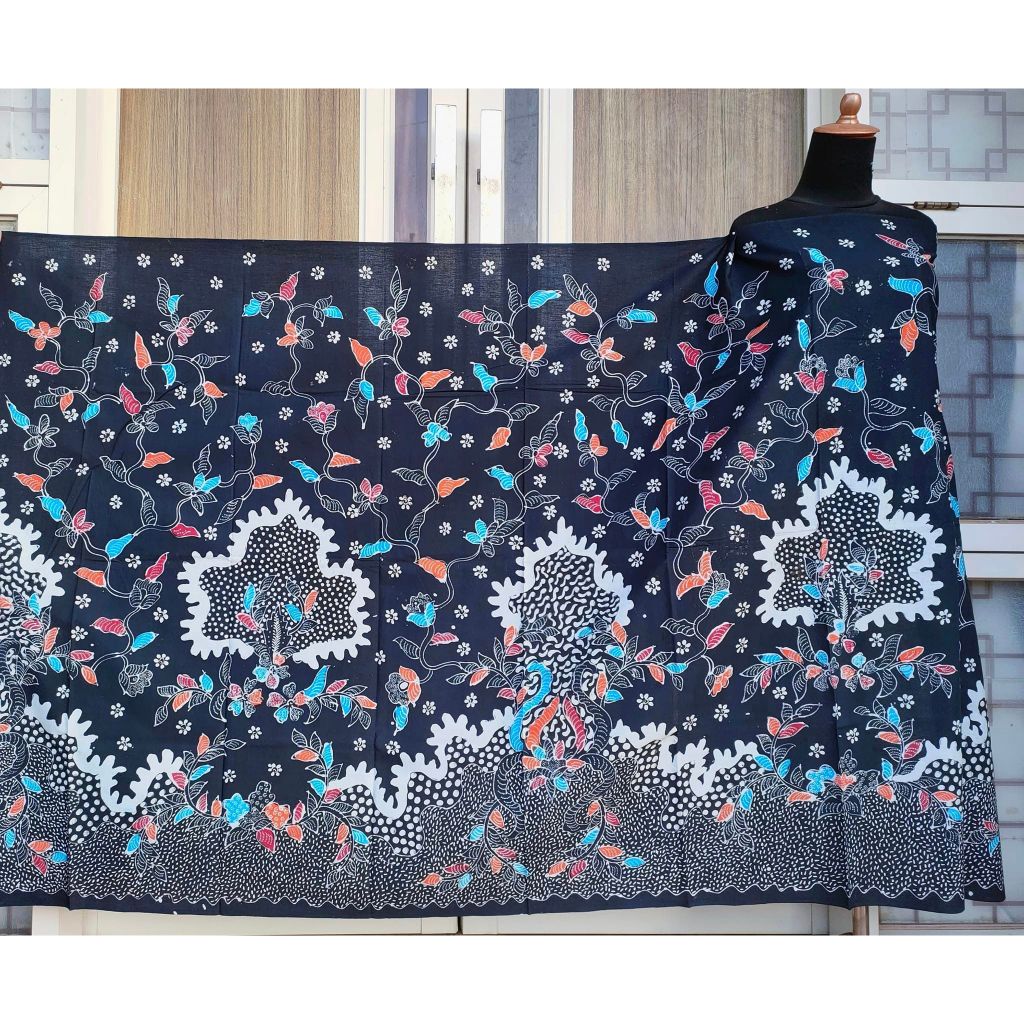 Batik Umiromlah 2810227 Bahan Kain Batik Full  Tulis Asli Canting Pengrajin Madura Pamekasan Biru Do