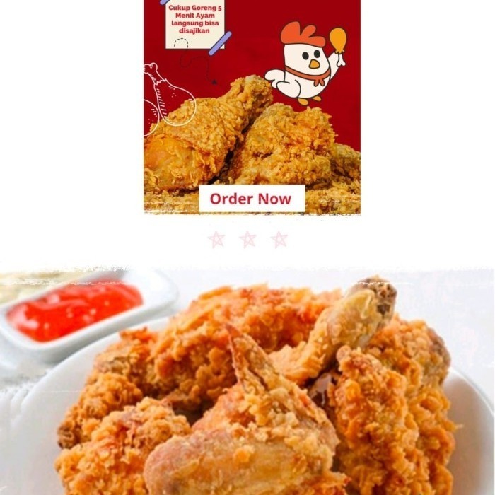 

Golden fried chicken crunchy 5 potong ayam goreng renyah crispy