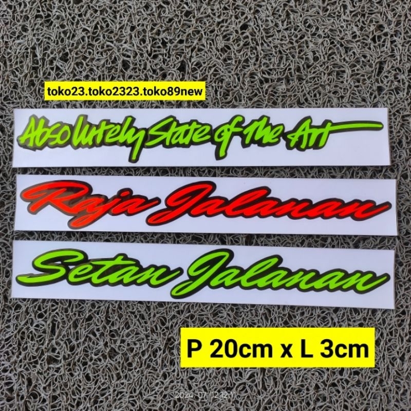 stiker motor kata kata raja jalanan absolutely setan jalanan