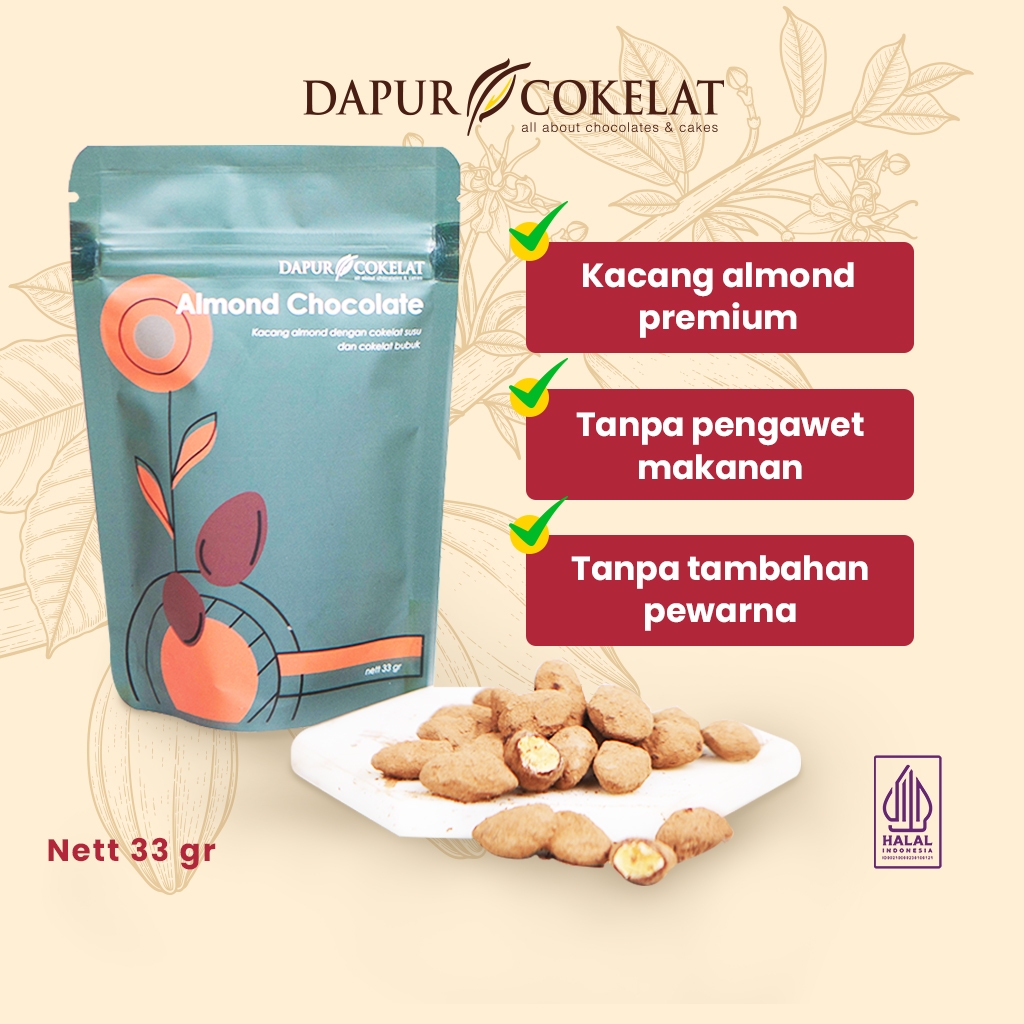 

DAPUR COKELAT - Almond Chocolate | Camilan Sehat Snack Tanpa Pengawet
