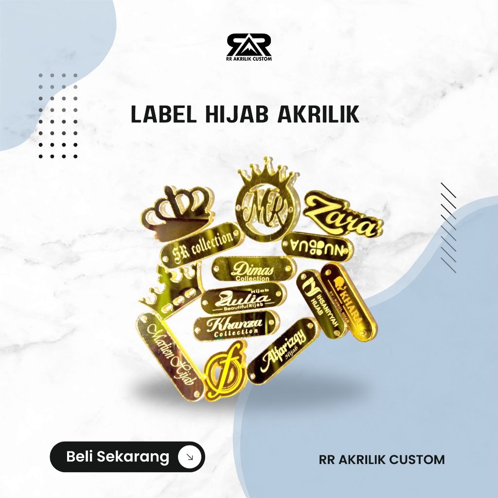 

Label Hijab Acrylic / Label Akrilik / Label Brand Akrilik Custom