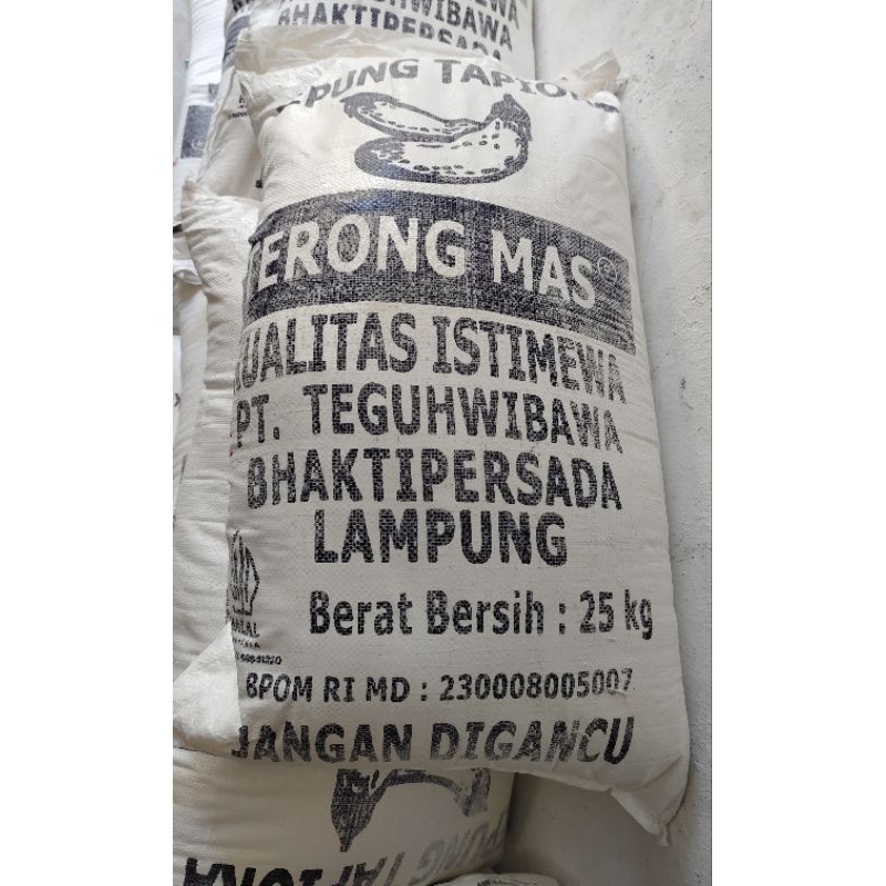 

Tepung Tapioka / Aci merk terong Mas Lampung 25kg