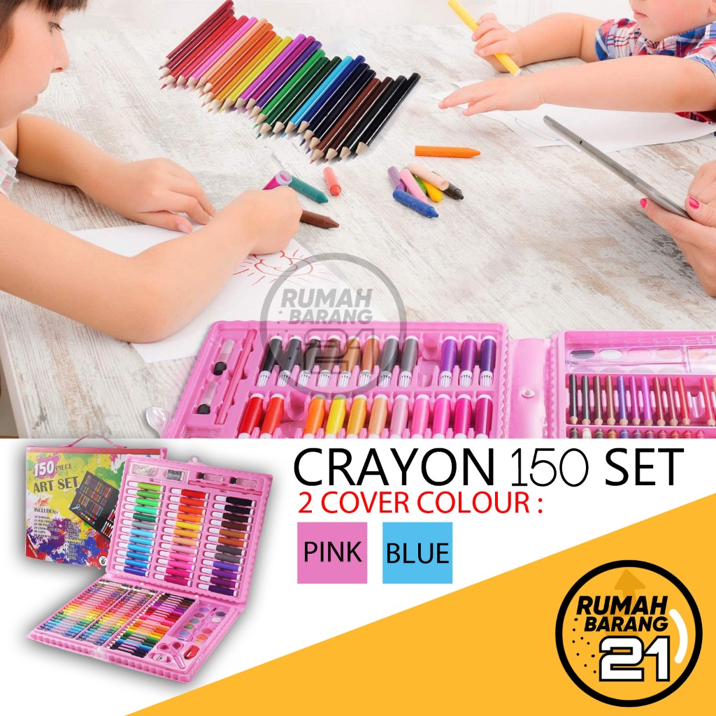 

Crayon Set 150 / Crayon Art Set Koper Perlengkapan Mewarnai Anak