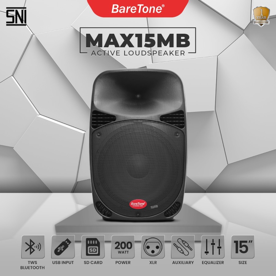 Speaker Aktif BareTone MAX15MB Type 15 Inch