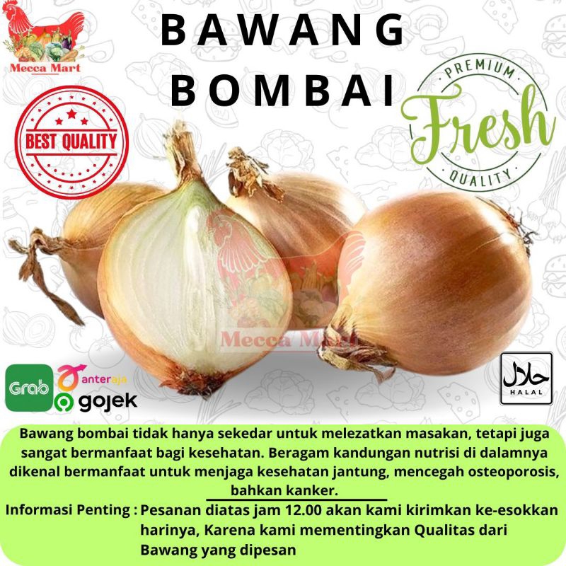 

BAWANG BOMBAY/BOMBAI FRESH (1kg) - SAYURAN FRESH