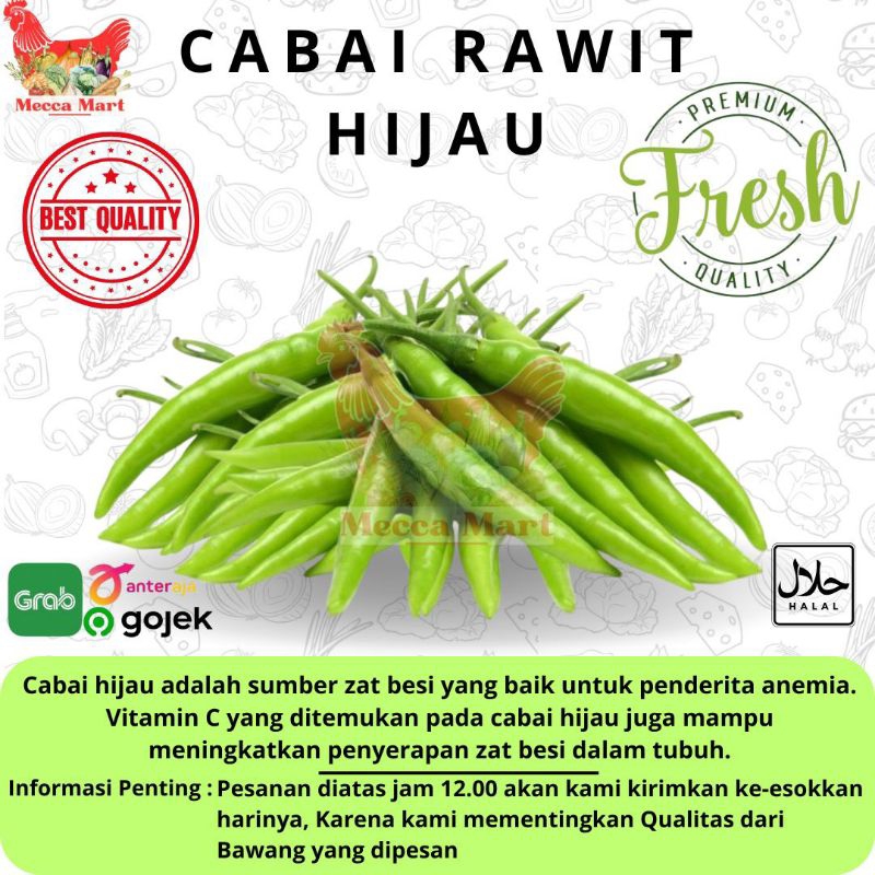 

CABAI RAWIT HIJAU FRESH (500gr) - SAYURAN FRESH