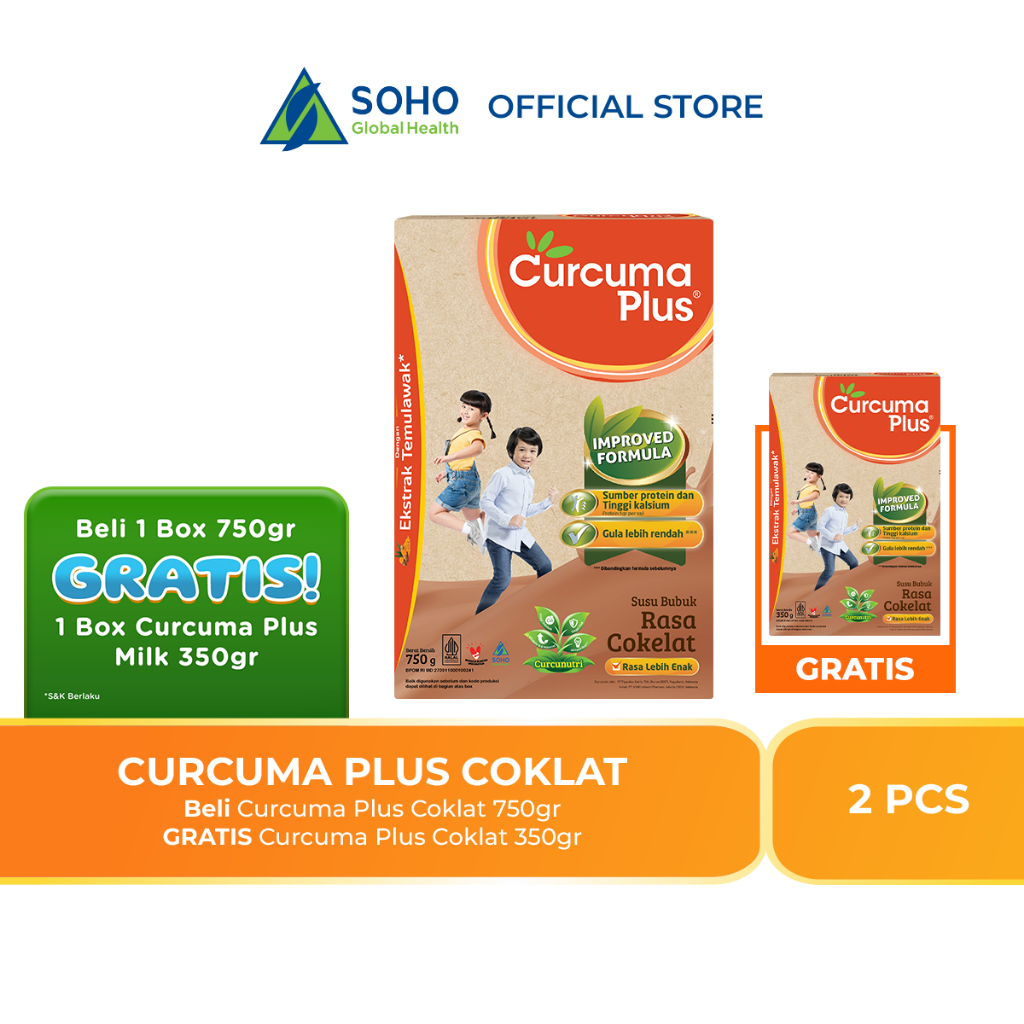 

Beli 1 Curcuma Plus Susu Coklat 750gr Dapat Hadiah Gratis Curcuma Plus Susu Coklat 350gr