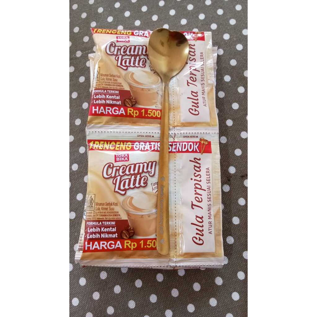 

tora bika creamy latte 1 renceng isi 10pcs 23g