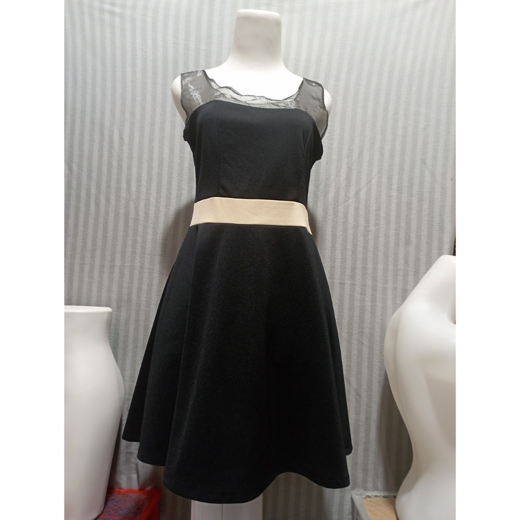Mini Dress Hitam M tanpa lengan P 84 x LD 44 cm PAIMA78-20062024