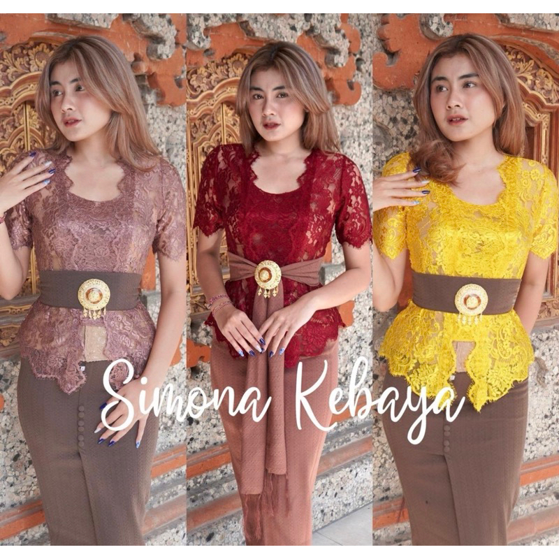 SIMONA KEBAYA Metalik Pendek Kebaya Saja Kebaya Bali