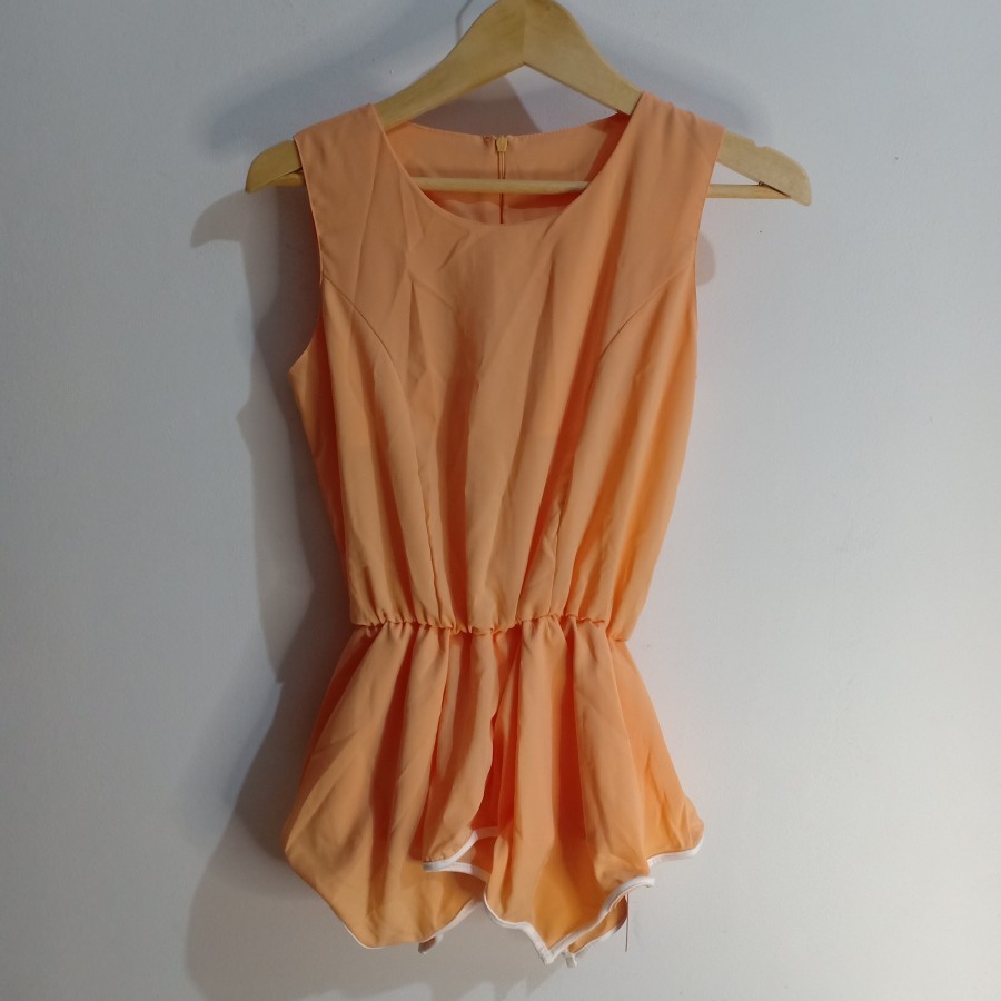 FS003 - Atasan Blouse Baju Pakaian Wanita Orange Twistcone