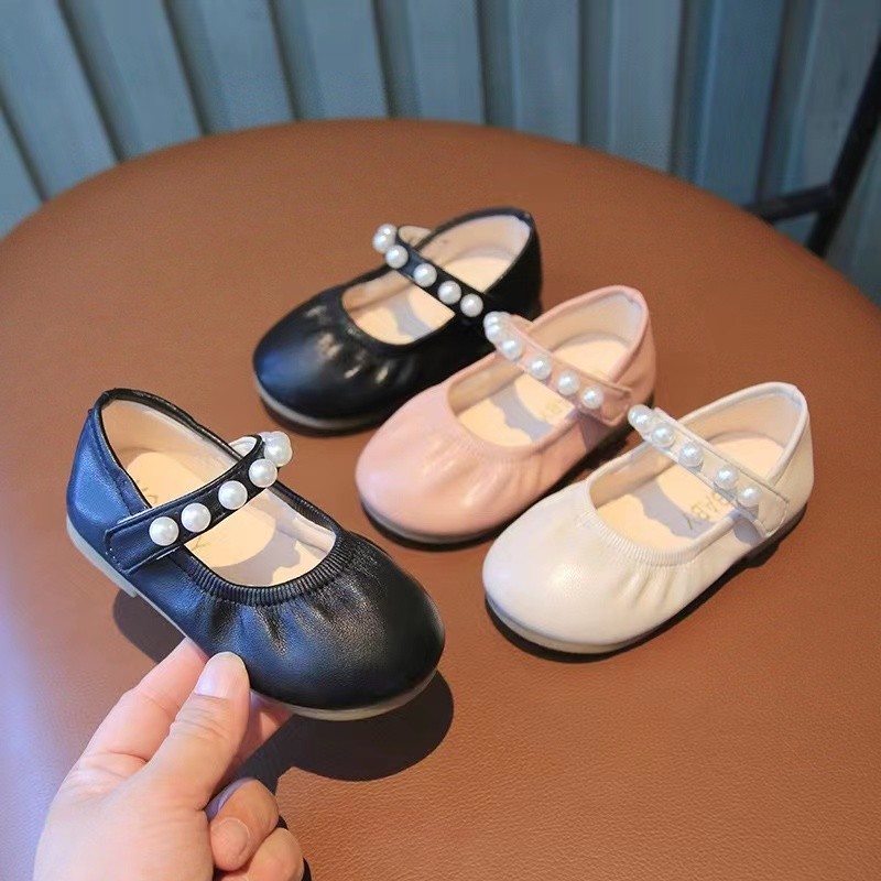 bgt-spt-142C sepatu sandal PREMIUM MG BABY anak perempuan model fantofel perekat mutiara  flatshoes