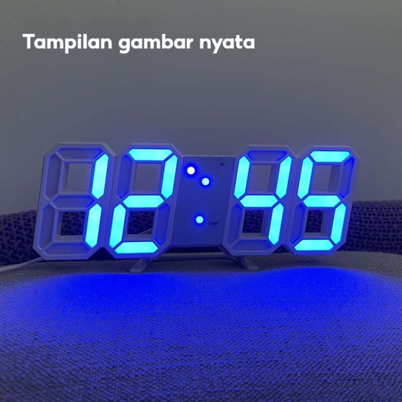 MEJA-JAM BESAR 3D MODERN SUHU/ALARM-DIGITAL LED DINDING JAM