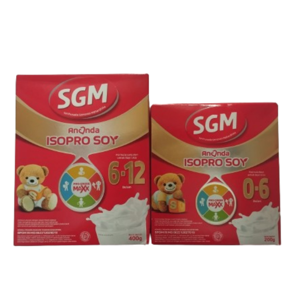 SGM ANANDA ISOPRO SOYA 0-6 BULAN 200 GRAM, 6-12 BULAN 400 GRAM SUSU FORMULA SGM SOYA MURAH