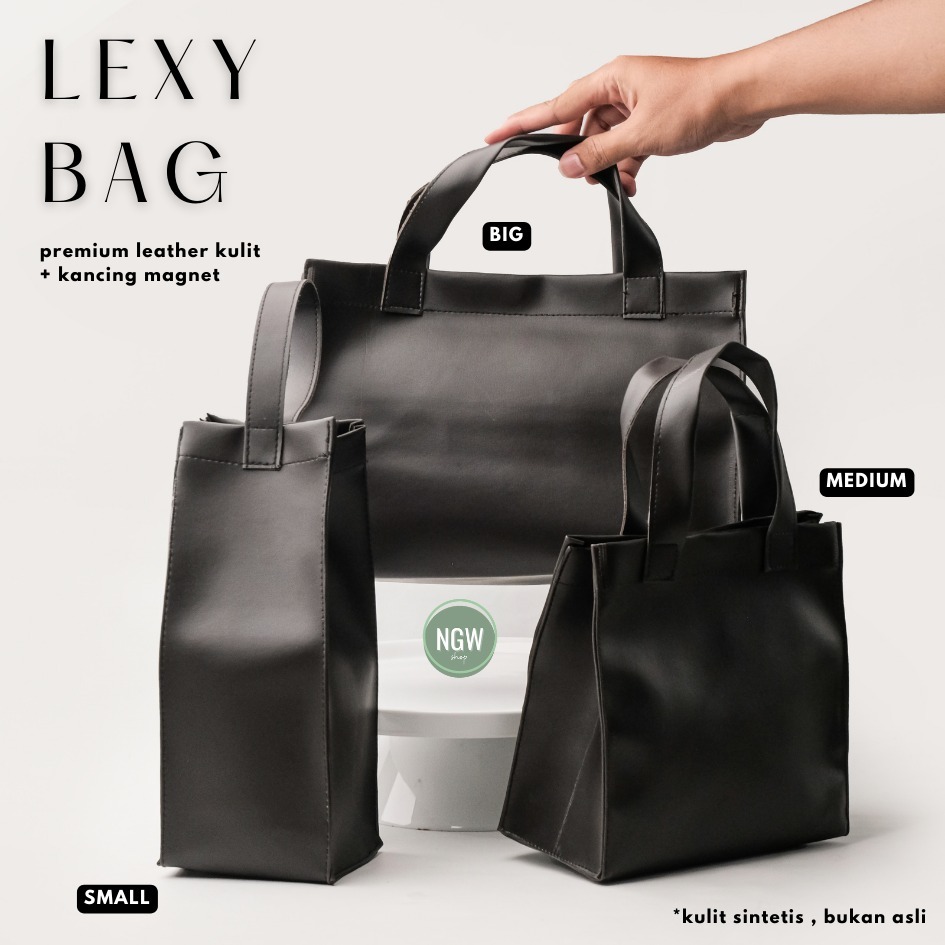 

lexy bag full kulit leather sintetis tas hampers souvenir goodie bag premium aneka ukuran