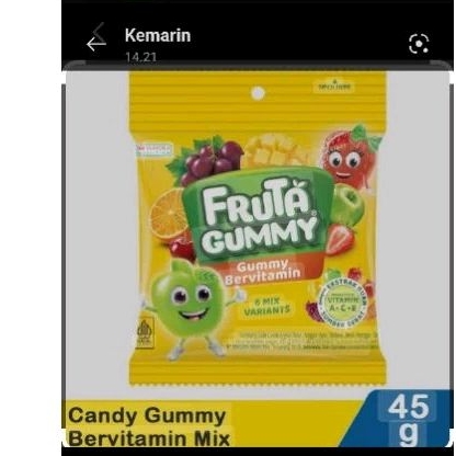 

Fruta Gummy 6 MIX VARIANTS bervitamin 10pcs×9gr