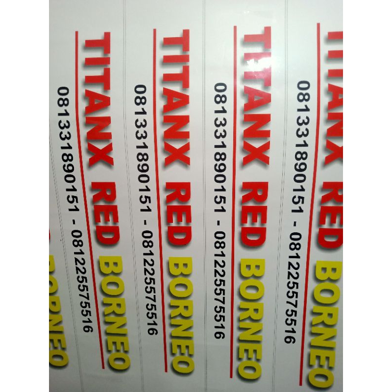 

cetak sticker indoor eco solven maxdecal meteran + laminasi
