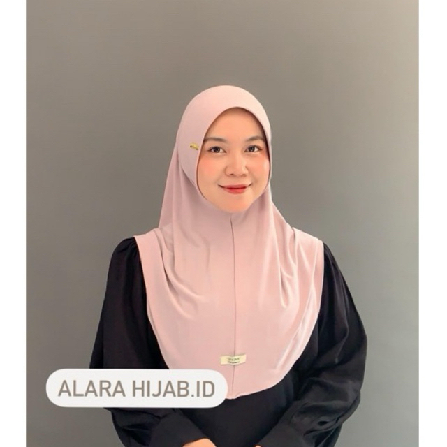 Khimar Alara metal logo zakiah // Khimar metal logo zakiah mewah