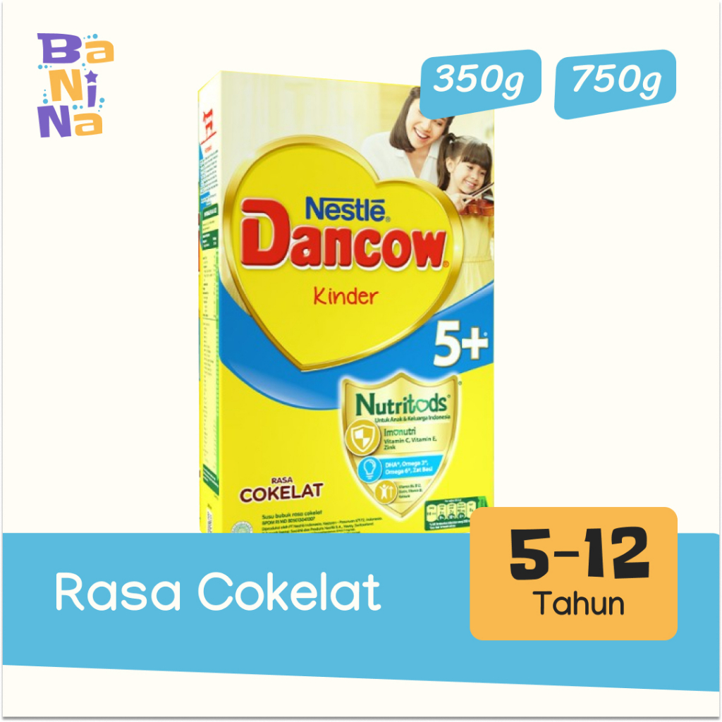 

Nestle Dancow Kinder 5+ Usia 5-12 Tahun rasa cokelat vanila madu - Berat 750gr