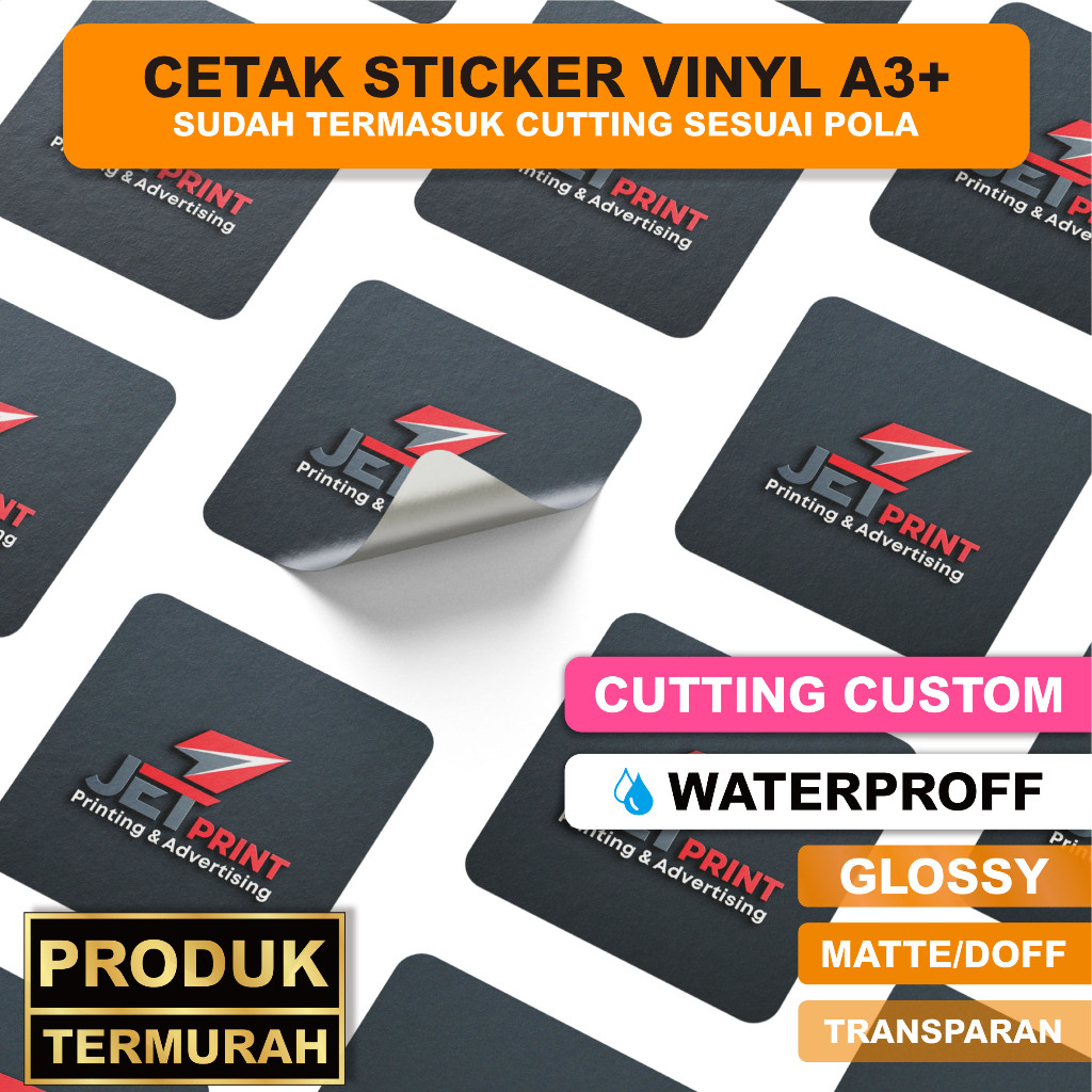 

Cetak Stiker Vinyl / Label Makanan / Label Kemasan + Cutting / Cetak Stiker Label Online Shop
