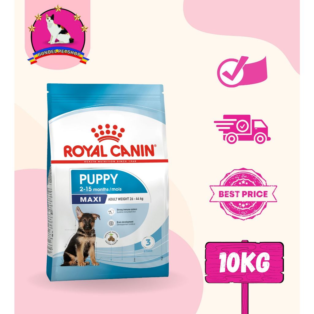 Royal Canin Maxi Puppy 10Kg Ras Besar Large Size Ukuran Dry Kering Untuk Anakan Anjing Husky Herder 