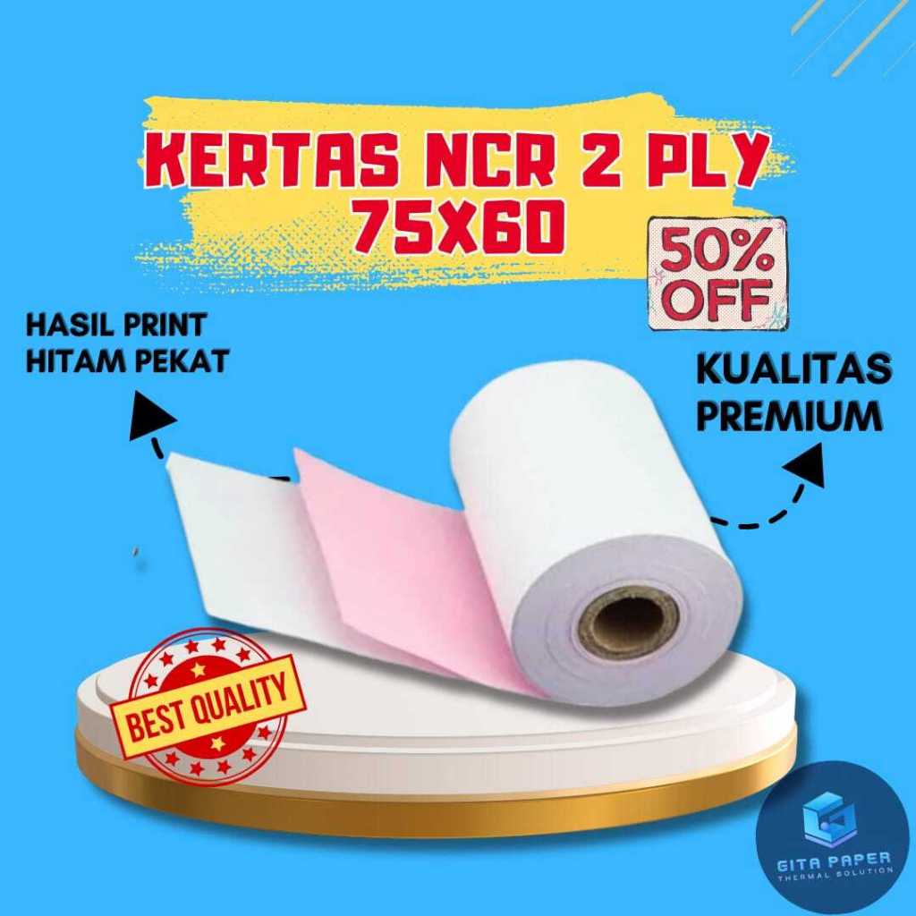 

KERTAS STRUK KASIR NCR 75X60 2PLY