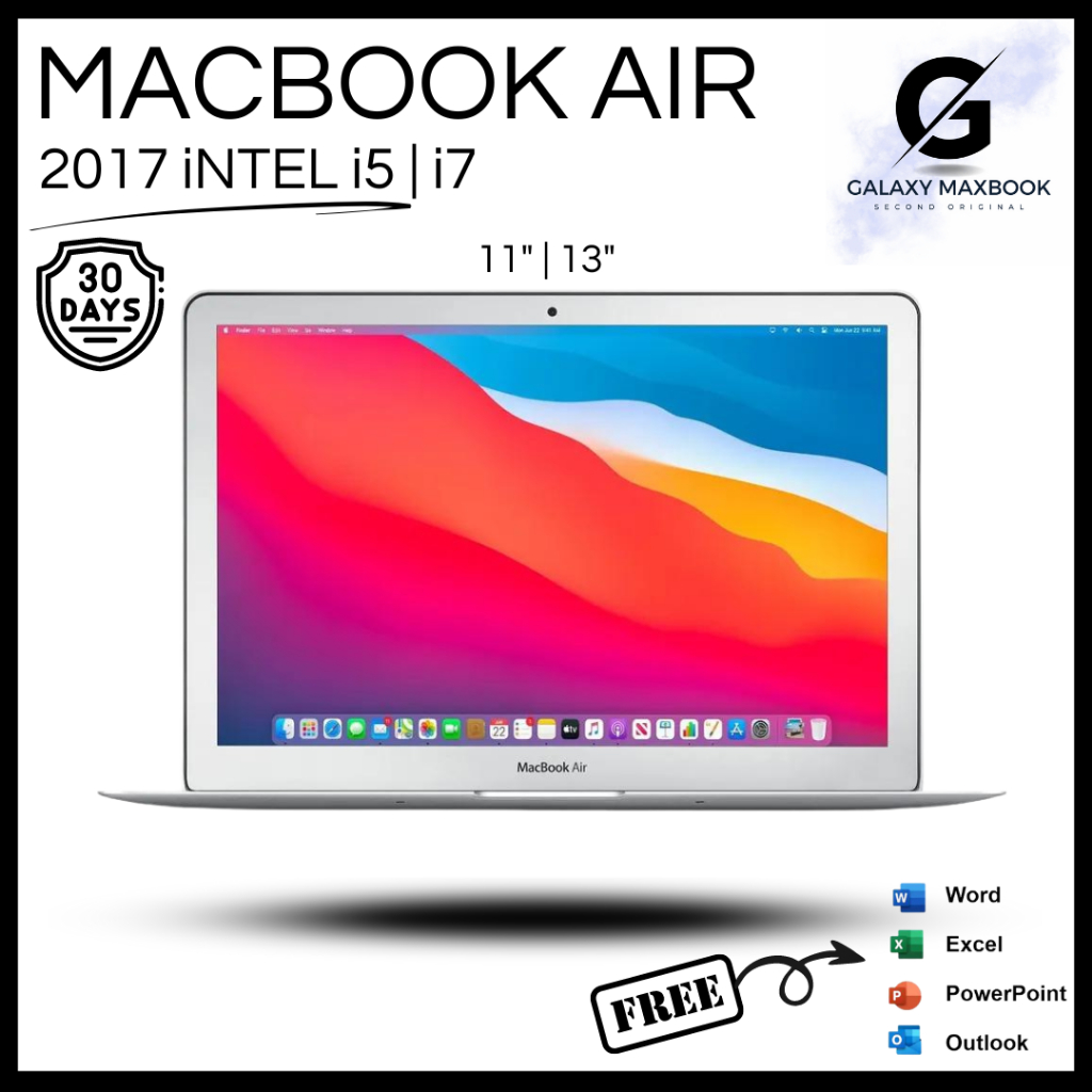 Macbook Air 2017 13inch intel Core i5 & i7 Ram 8 SSD 128 | 256 | 512 Second Original