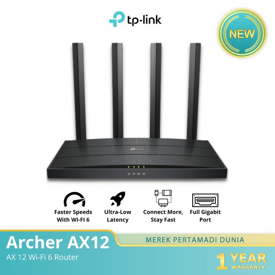 TP-LINK ARCHER AX12 NEXT-GEN WI-Fi 6 ROUTER AX1500