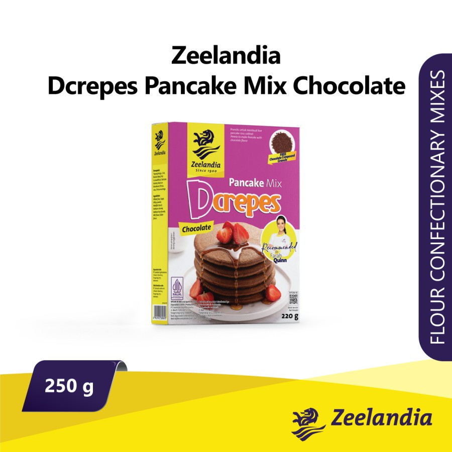 

Zeelandia D'Crepes Pancake Mix Chocolate 220gr Tepung Pancake + Meses