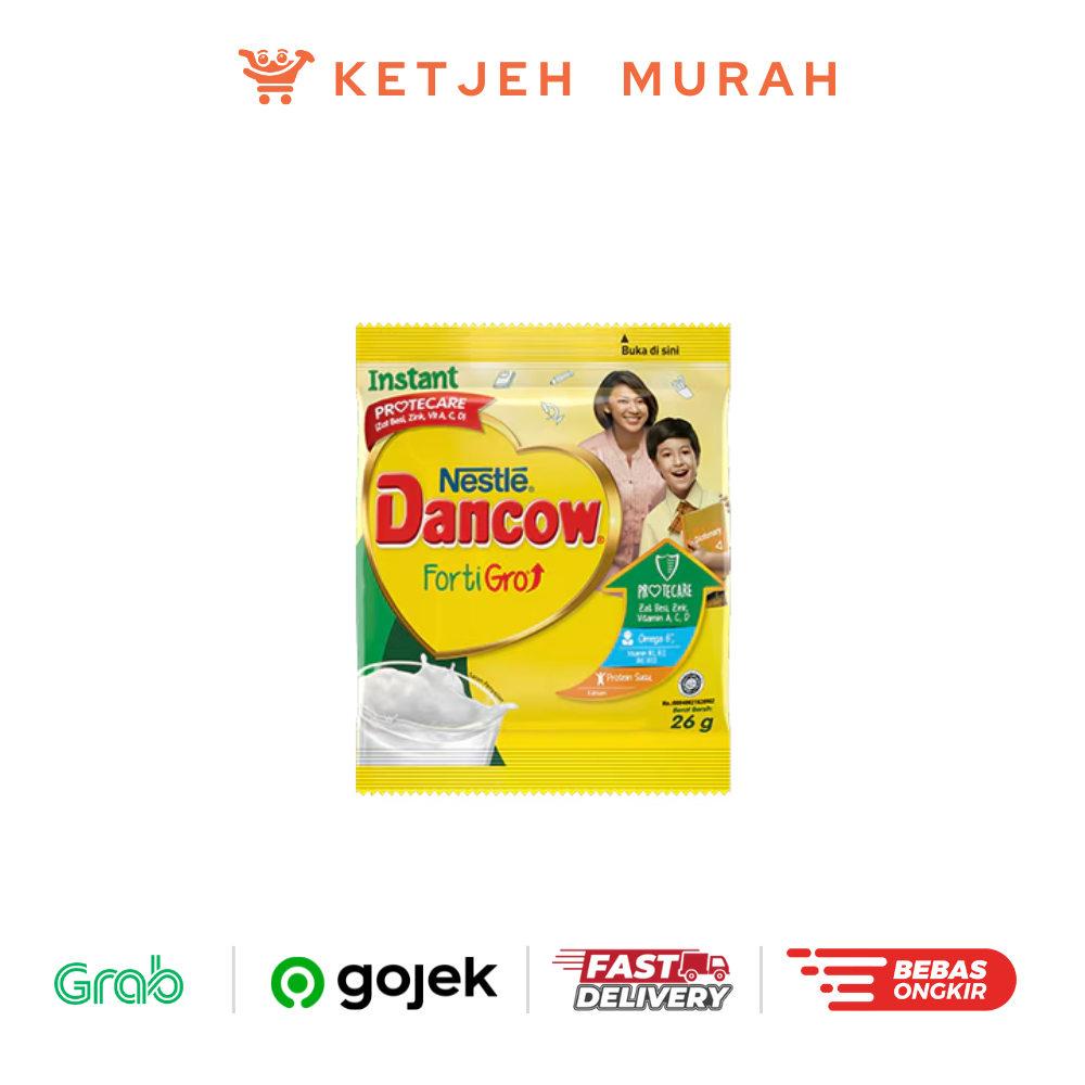 

Dancow FortGro Susu Putih / Vanila Sachet 1 Renteng isi 10 Sachet x 27 Gram