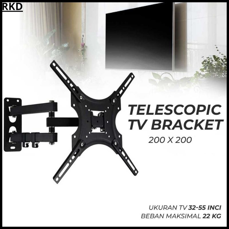 Bracket TV LCD LED Dudukan Dinding TV 17 32 55 Inch