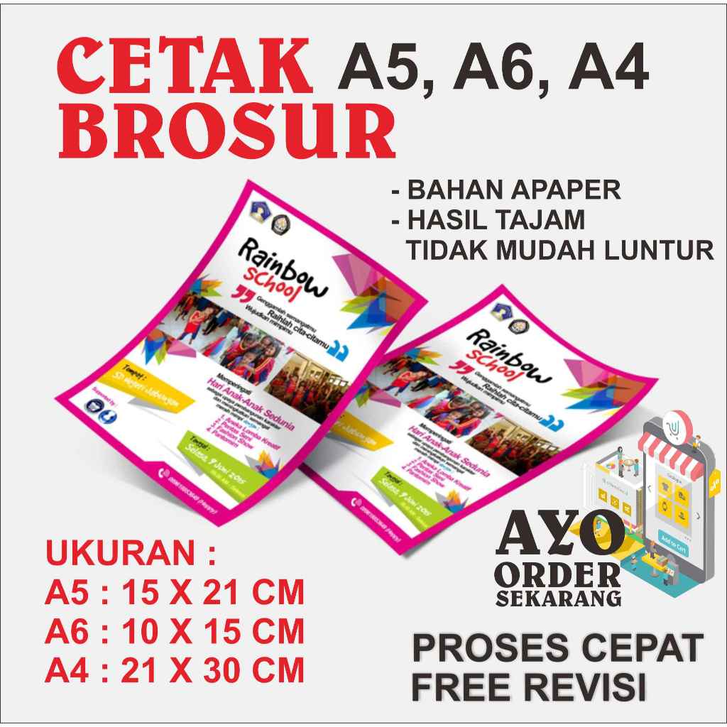BROSUR / CETAK BROSUR / CETAK BROSUR A5 / CETAK BROSUR A4 / CETAK BROSUR A6