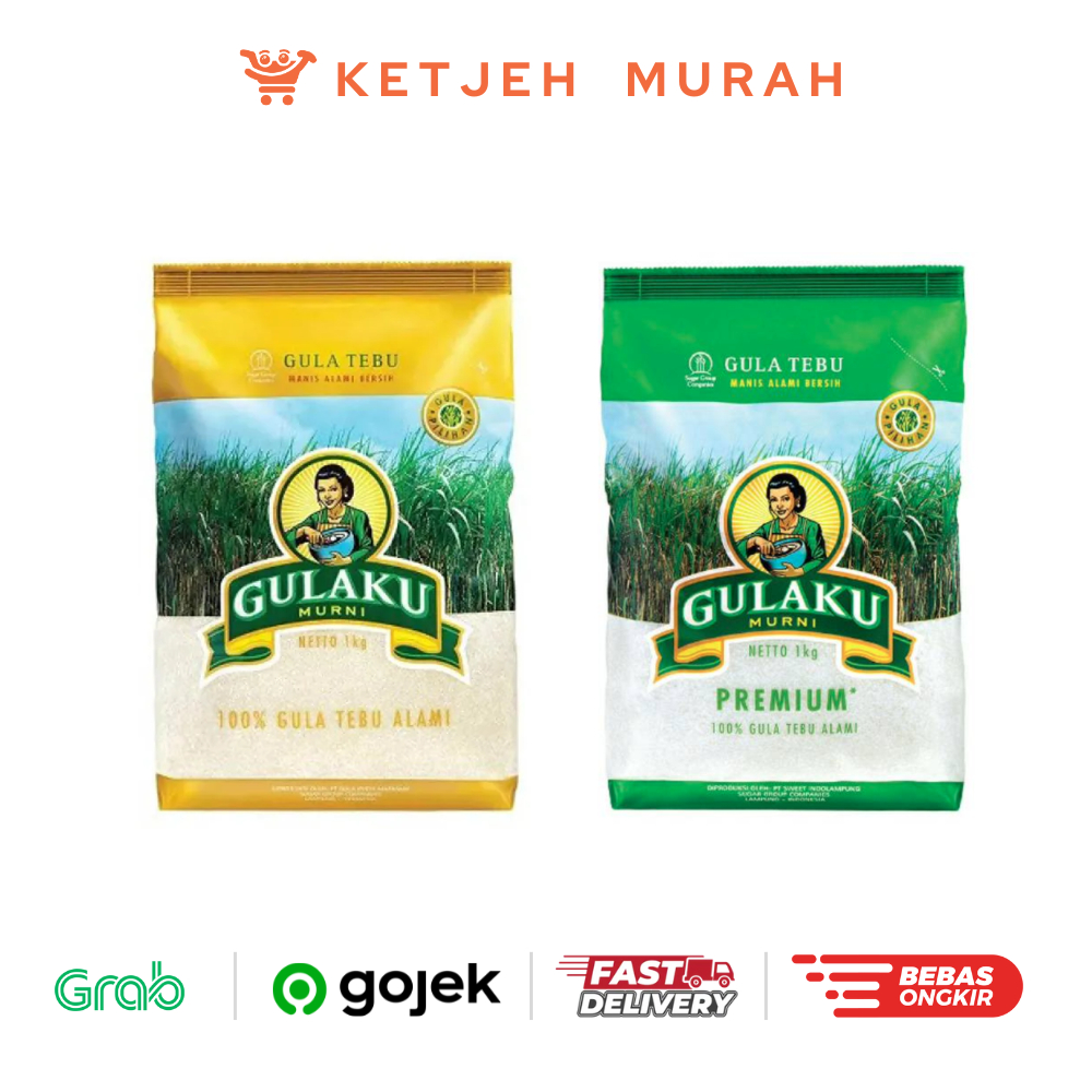 

Gulaku Gula Tebu Pasir Kuning / Premium Putih Hijau 1 KG