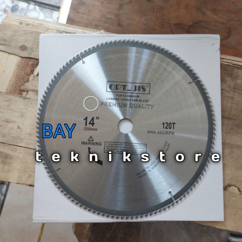 mata gergaji alumunium 120T opt circular saw blade 14inch
