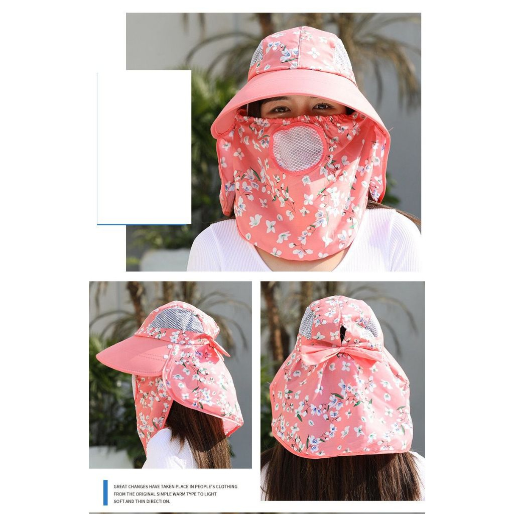 TOPI PANTAI VISOR LIPAT WANITA LEBAR/TOPI OUTDOOR WANITA/TOPI SERBAGUNA/TOPI PETANI ANTI PANAS/TOPI 
