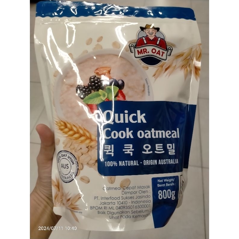 

MR OAT QUICK COOK OATMEAL 800g