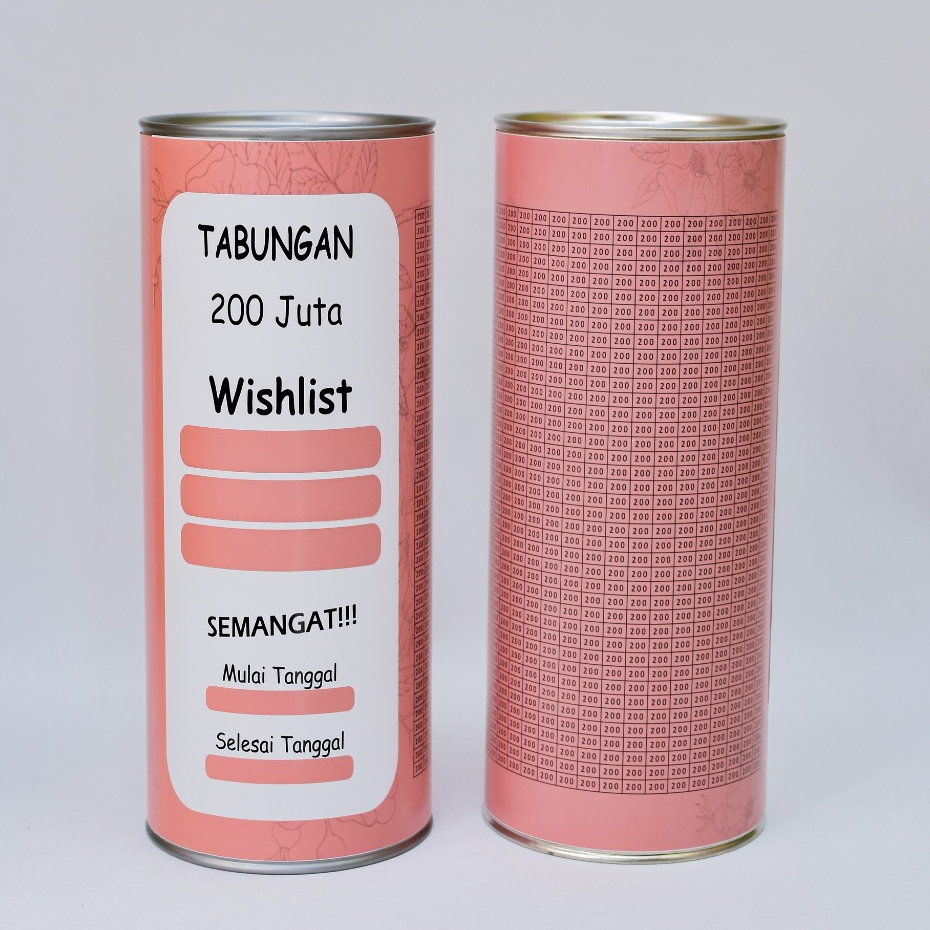 celengan unik target 200jt 200k tabungan target 200 juta 200k jumbo besar