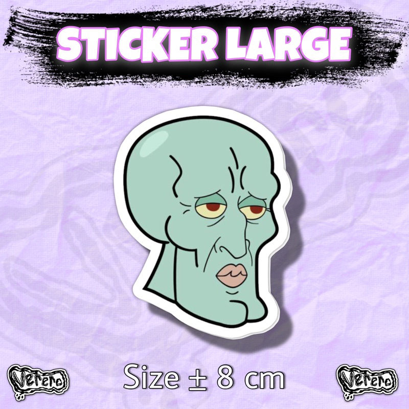

Sticker Handsome Squidward Large Laptop Tumbler Helm Vinyl Waterproof