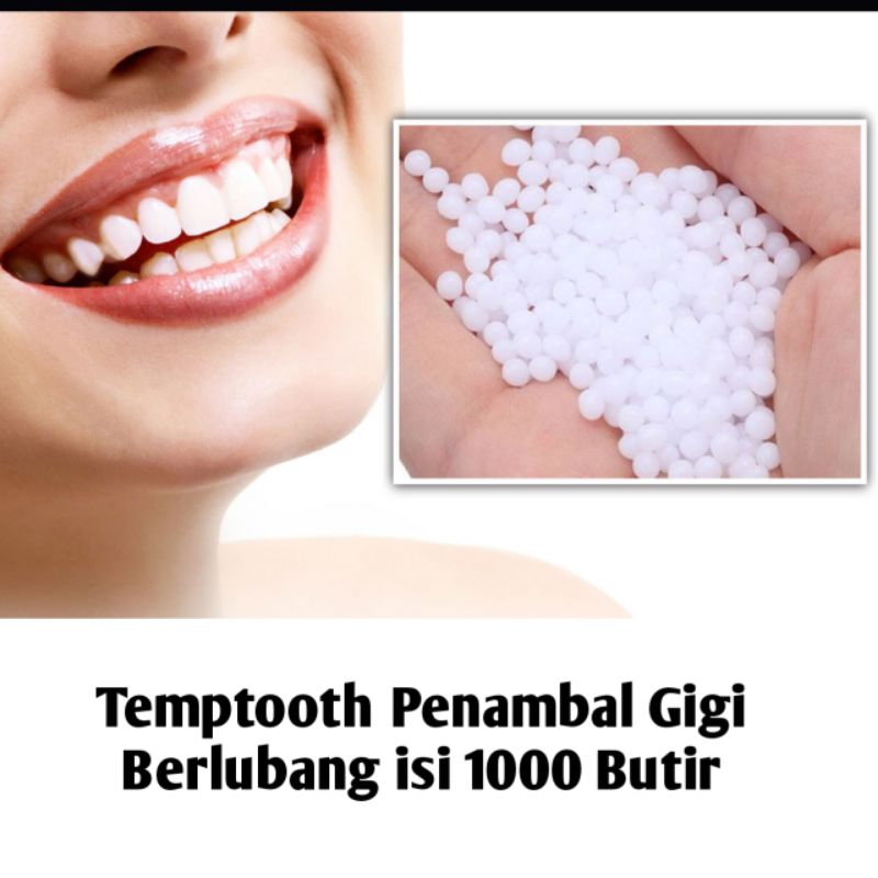 Temptooth Lem Penambal gigi berlubang isi 1000 butir Temptooth Penutup Gigi Berlubang Penambal Gigi 