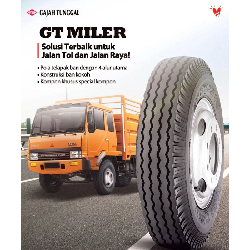 ban truck 1100 20 GT Miler Gajah Tunggal 11.00 20 16ply Ban Luar 1100 R20 ban tronton 11.00-20