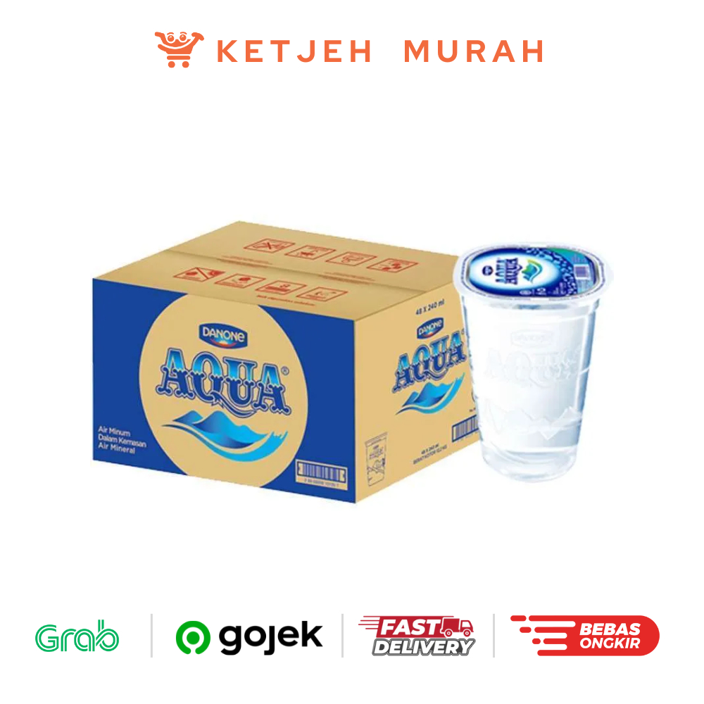 

Aqua Gelas 220 ML Air Mineral 1 Dus isi 48 Pcs