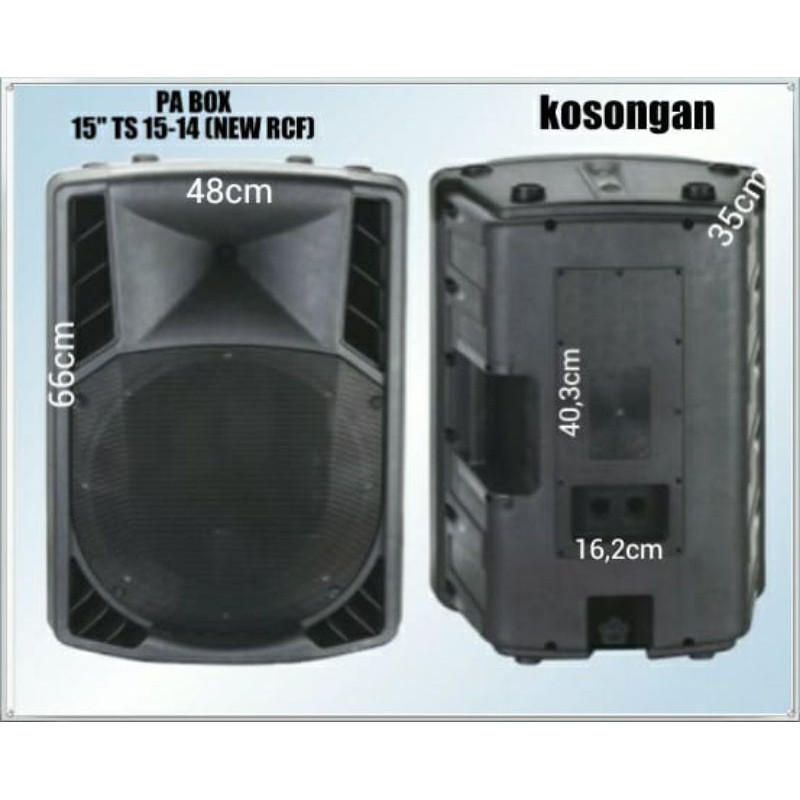 BOX SPEAKER PLASTIK KOSONGAN MODEL RCF
