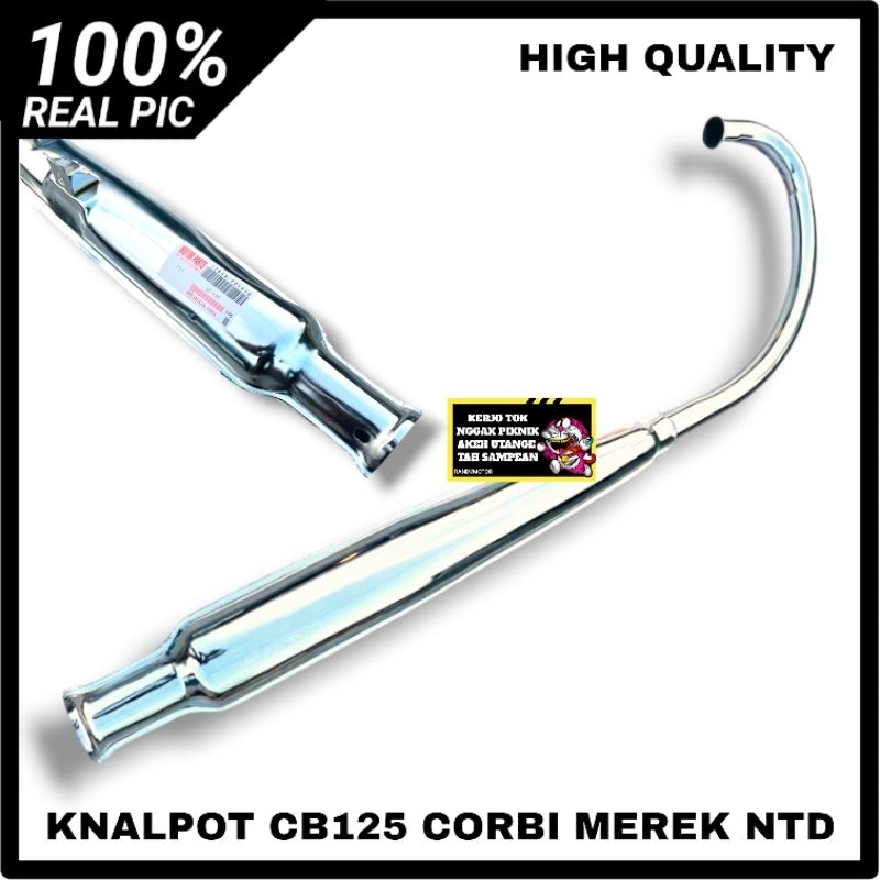 KNALPOT CB125 CORBI MEREK NTD IMPOR KNALPOT CB125 MEREK NTD ORIGINAL