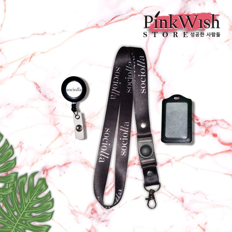 Tali Idcard Sosiola hitam / Lanyard SOSIOLA [READY STOCK] TERMURAH  Beli Eceran Rasa Grosir