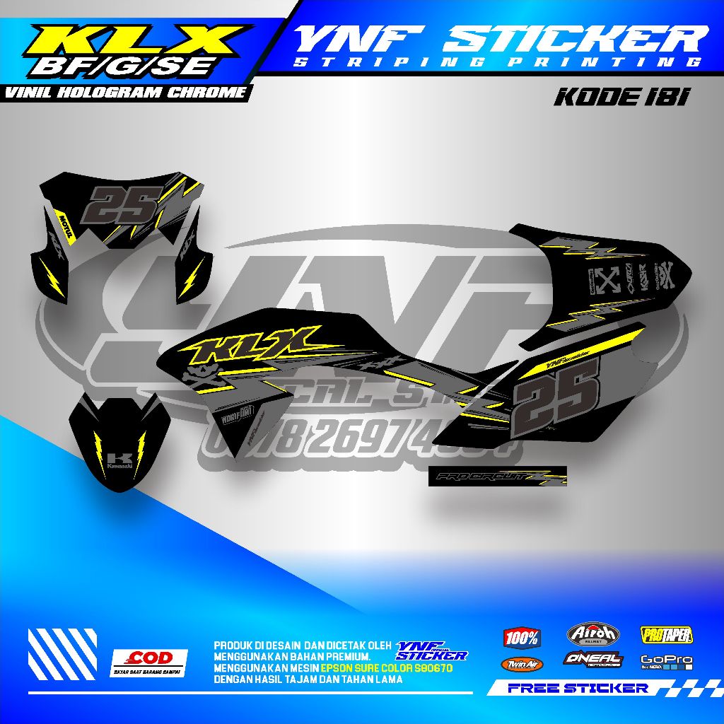181 Stiker Motor KLX BF SE G 150 SE - Striping Kawasaki KLX 150 BF
