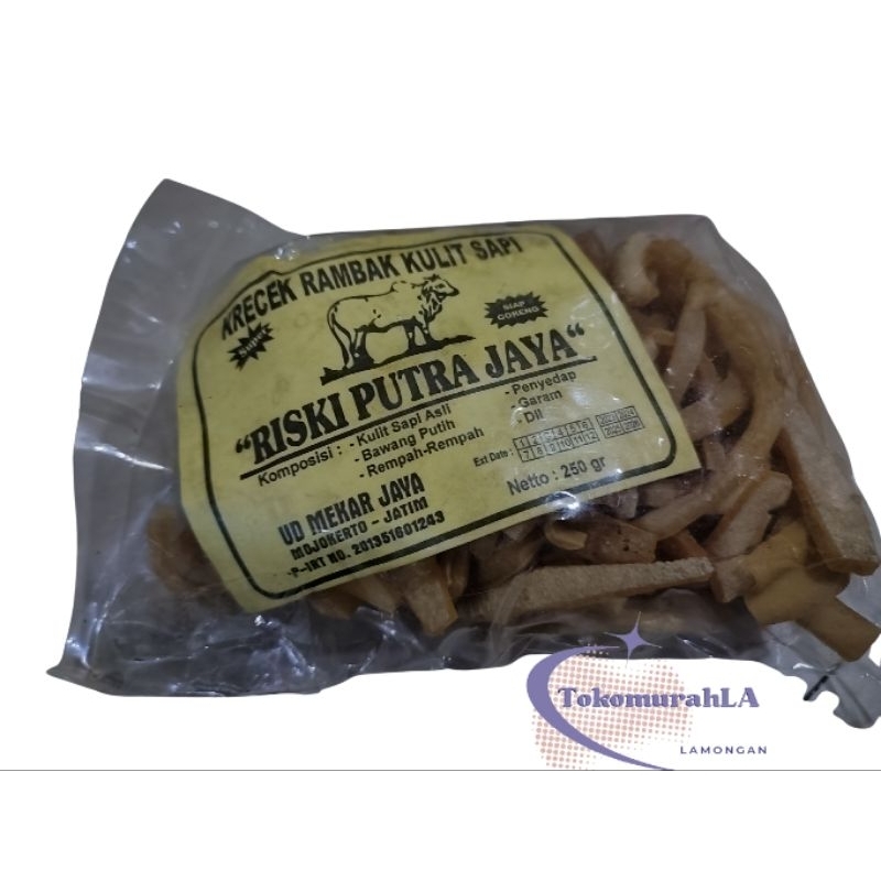 

kerupuk rambak cap riski putra jaya / krecek rambak kulit sapi 250gr