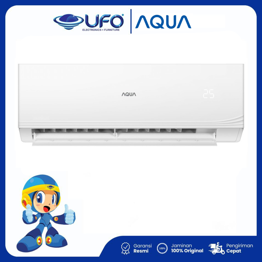 AQUA AC SPLIT AQAKR12FQAL AIR CONDITIONER STANDAR 1.5 PK UNIT ONLY