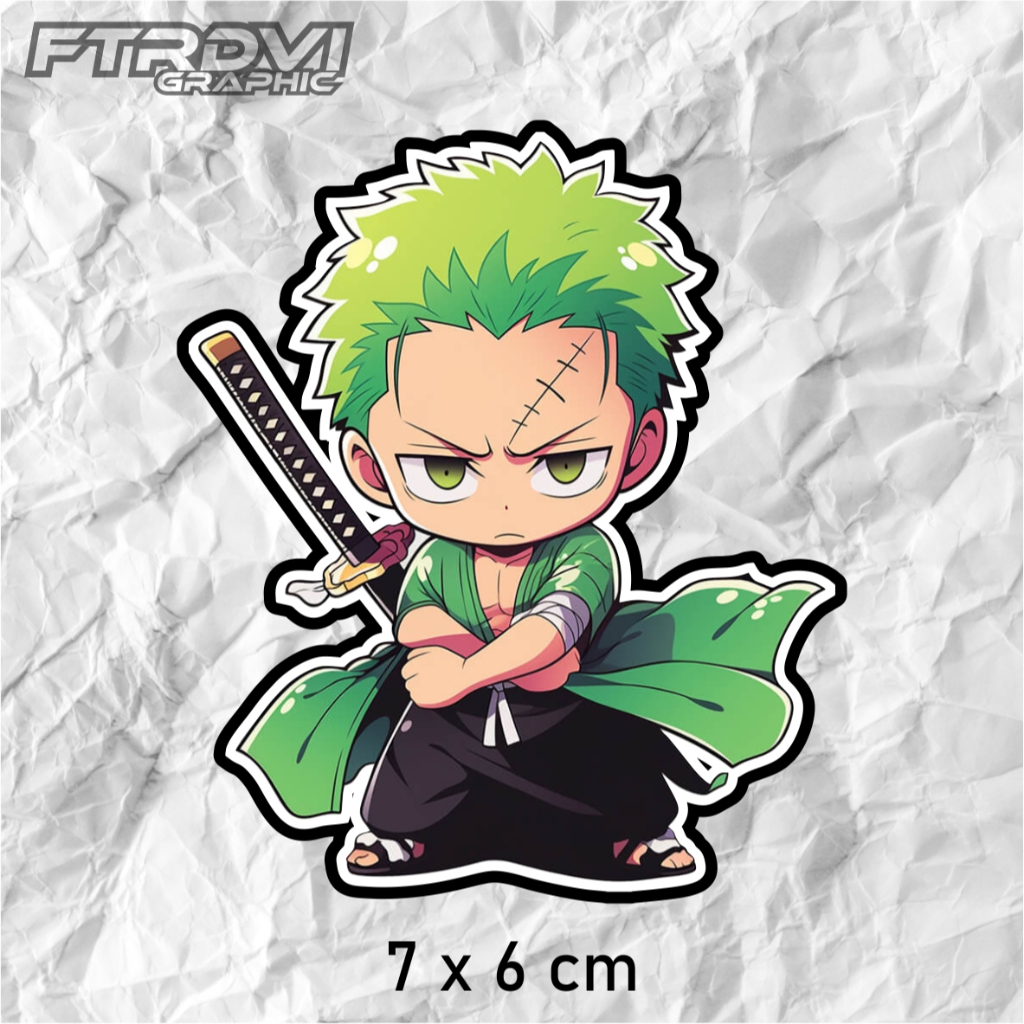 

Sticker Stiker Roronoa Zoro Chibby Lucu Untuk Motor Helm Mobil Hp Dll